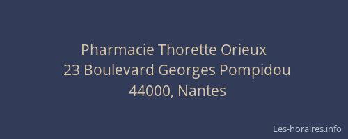 Pharmacie Thorette Orieux