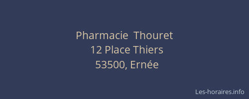 Pharmacie  Thouret