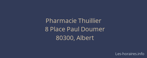 Pharmacie Thuillier
