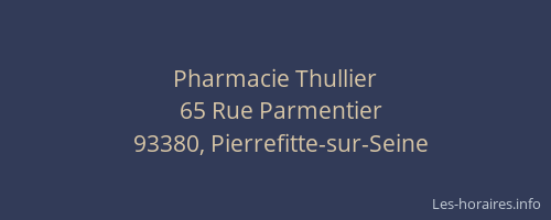 Pharmacie Thullier