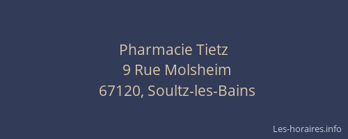 Pharmacie Tietz