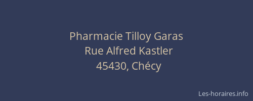 Pharmacie Tilloy Garas