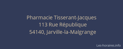 Pharmacie Tisserant-Jacques