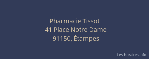 Pharmacie Tissot