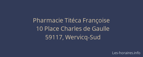 Pharmacie Titéca Françoise