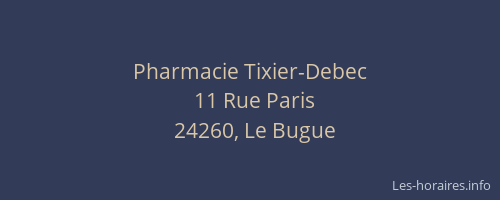 Pharmacie Tixier-Debec