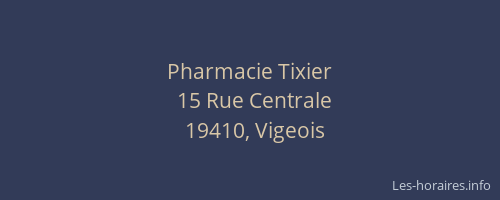Pharmacie Tixier