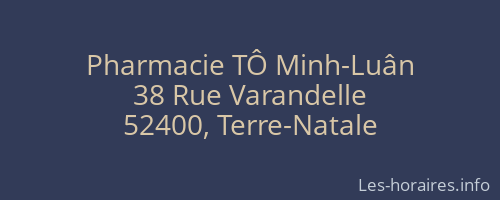 Pharmacie TÔ Minh-Luân