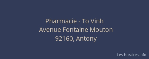 Pharmacie - To Vinh