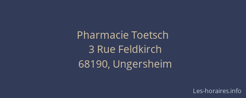 Pharmacie Toetsch