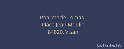 Pharmacie Tomas