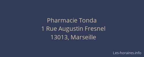 Pharmacie Tonda