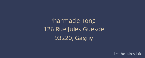 Pharmacie Tong