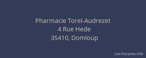 Pharmacie Torel-Audrezet