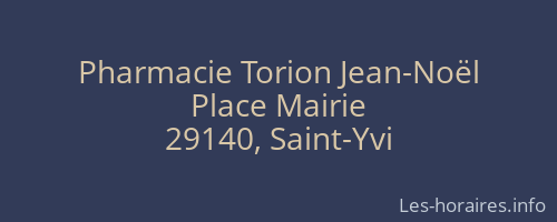 Pharmacie Torion Jean-Noël
