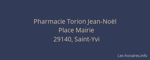 Pharmacie Torion Jean-Noël