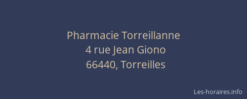 Pharmacie Torreillanne