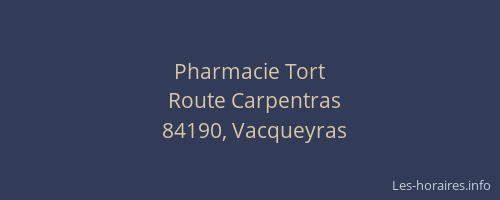 Pharmacie Tort