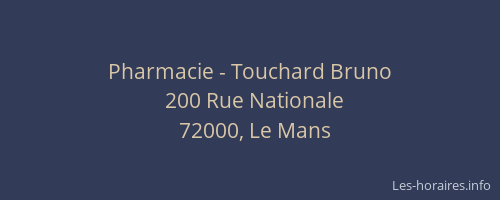 Pharmacie - Touchard Bruno