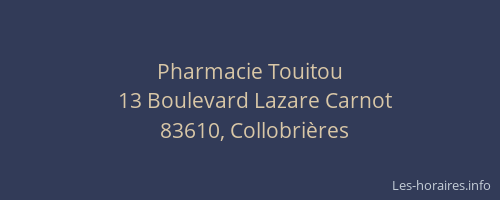 Pharmacie Touitou