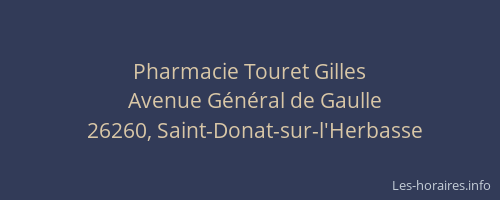 Pharmacie Touret Gilles