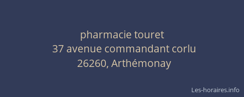 pharmacie touret