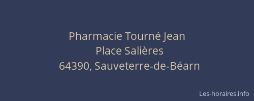 Pharmacie Tourn&eacute; Jean