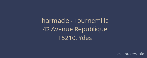 Pharmacie - Tournemille