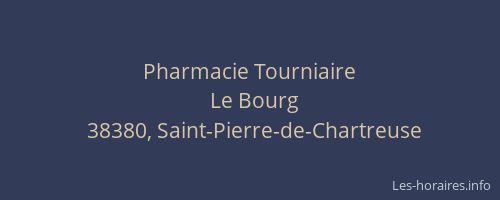 Pharmacie Tourniaire