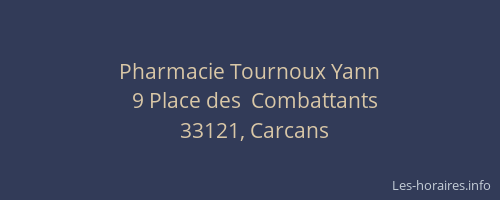 Pharmacie Tournoux Yann