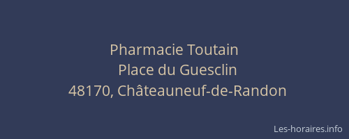 Pharmacie Toutain