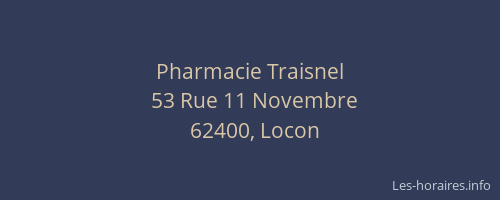 Pharmacie Traisnel