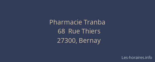Pharmacie Tranba