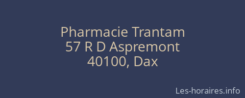 Pharmacie Trantam
