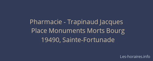 Pharmacie - Trapinaud Jacques