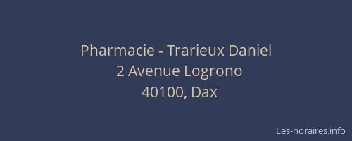 Pharmacie - Trarieux Daniel