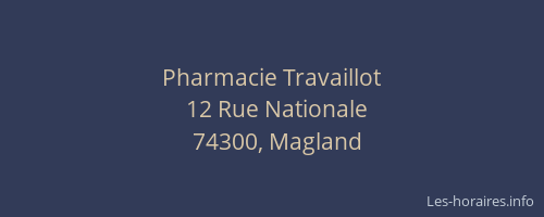 Pharmacie Travaillot