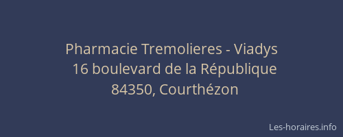 Pharmacie Tremolieres - Viadys