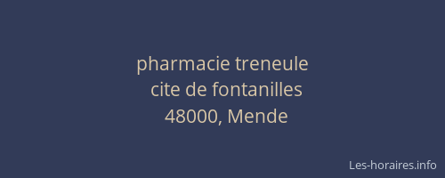 pharmacie treneule