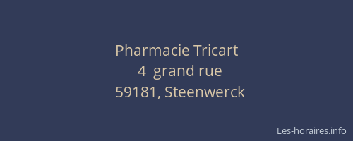 Pharmacie Tricart