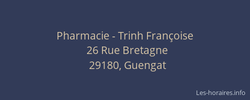 Pharmacie - Trinh Françoise