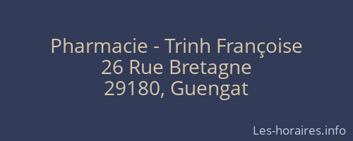 Pharmacie - Trinh Françoise