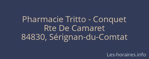 Pharmacie Tritto - Conquet