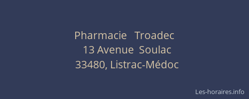 Pharmacie   Troadec