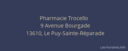 Pharmacie Trocello
