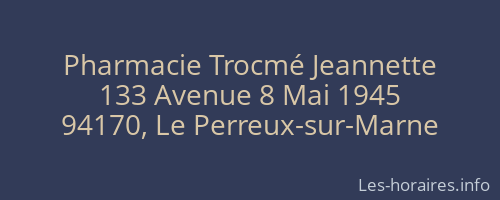 Pharmacie Trocmé Jeannette