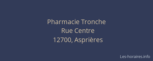 Pharmacie Tronche