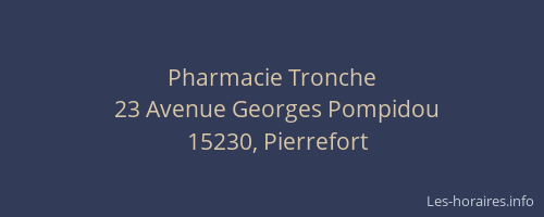 Pharmacie Tronche