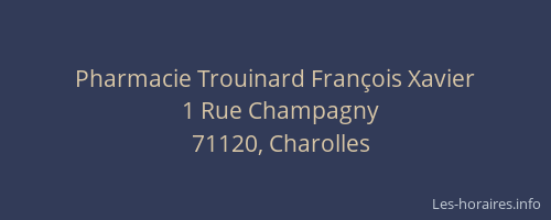Pharmacie Trouinard Fran&ccedil;ois Xavier