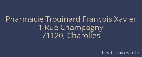Pharmacie Trouinard François Xavier